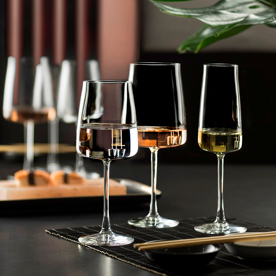 Комплект 6 кристални чаши за шампанско RCR Italy ESSENTIAL E30, 300 мл, LUXION®