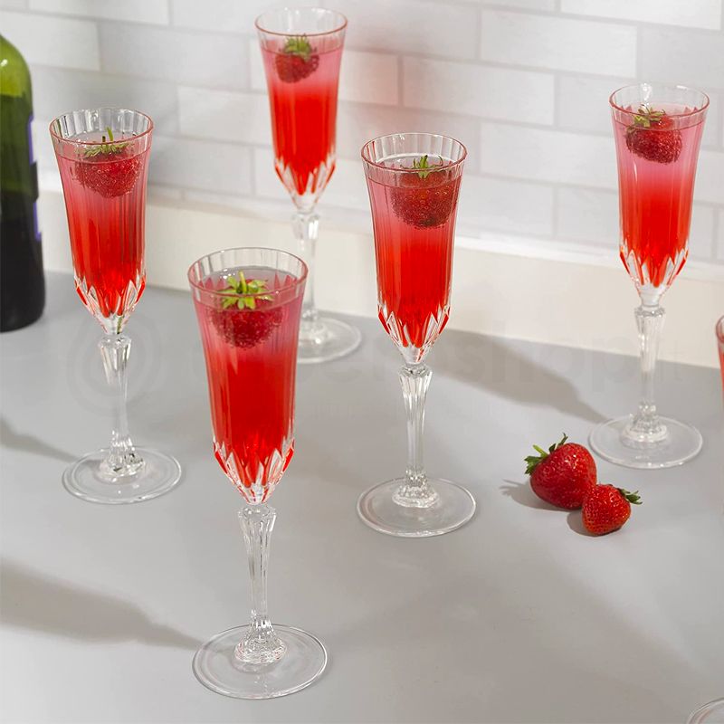 Комплект 6 кристални чаши за шампанско RCR Italy ADAGIO Fl, 180 мл, LUXION®