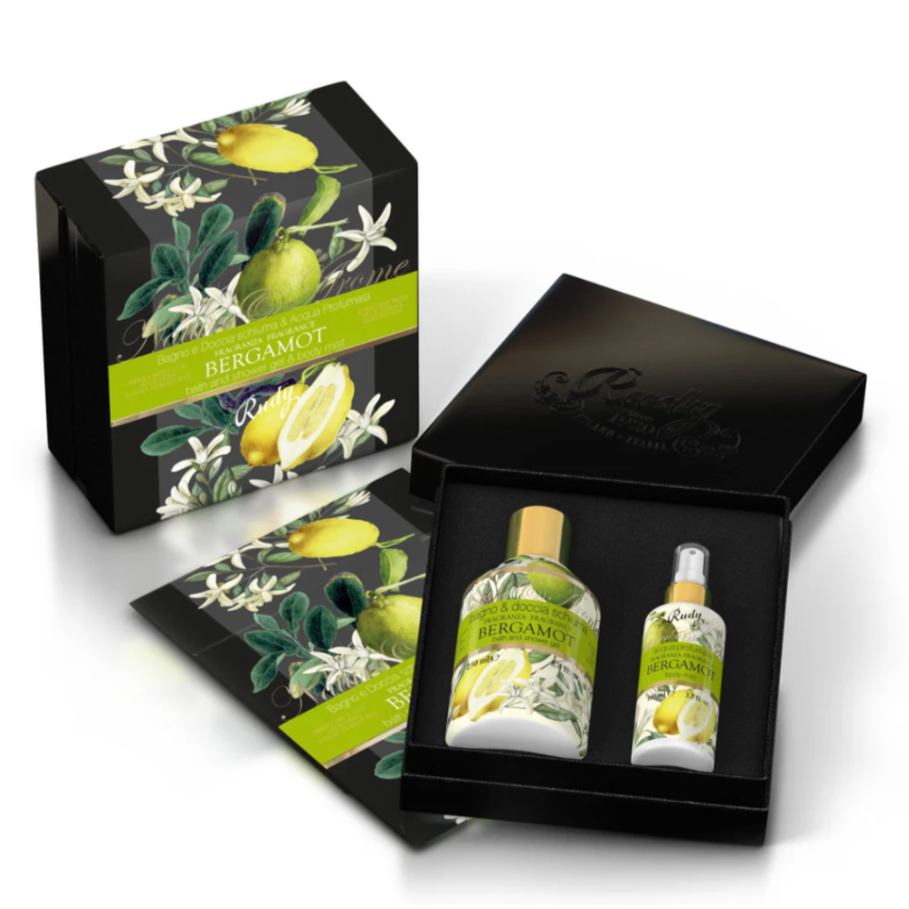 Подаръчна кутия Душ гел 250 мл и Ароматизирана вода за тяло 100 мл Bergamot, Rudy Profumi