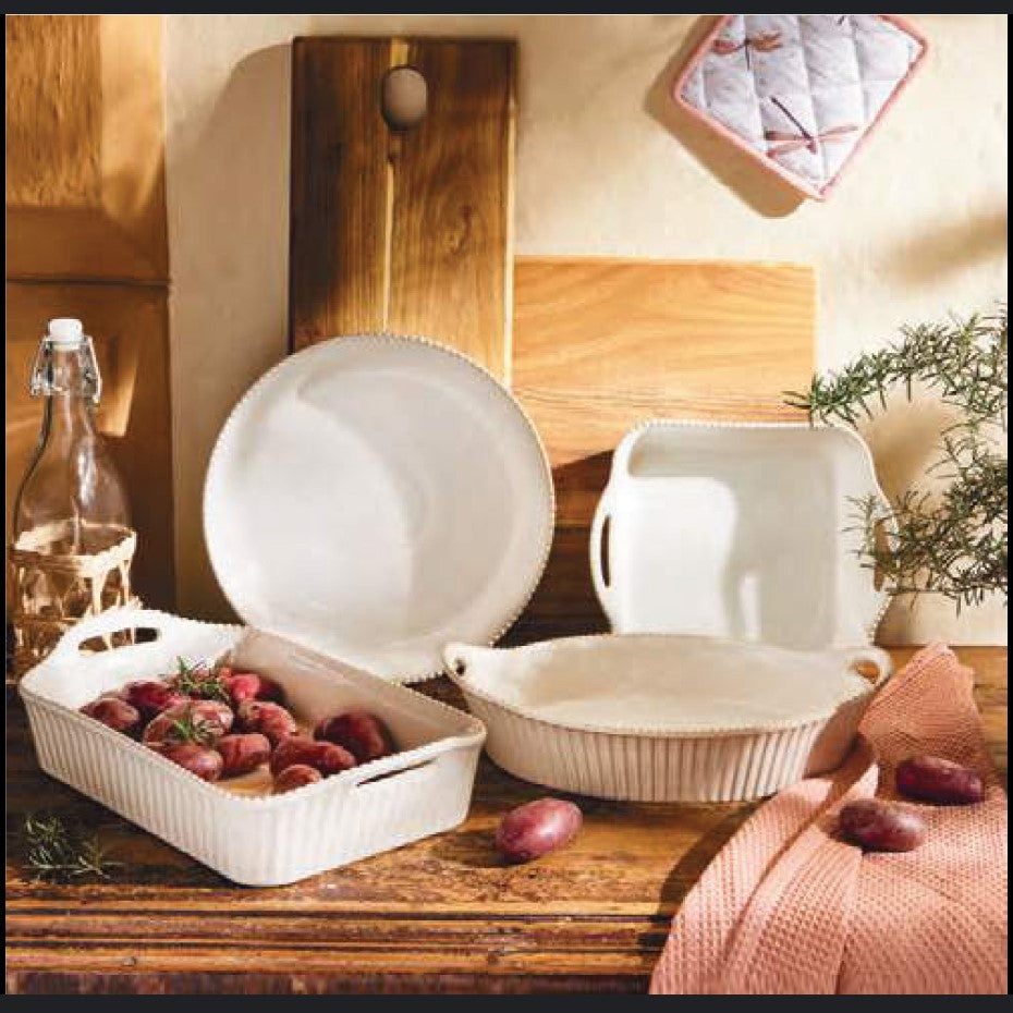 Съд за печене Tognana, Cottage, 26x5 см, Бежов, Керамика