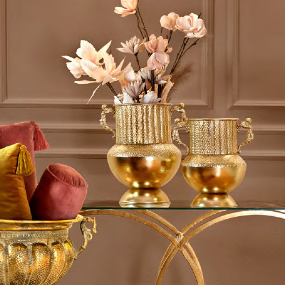 Ваза амфора Fade Pompea, 35 см, Метал, Златист