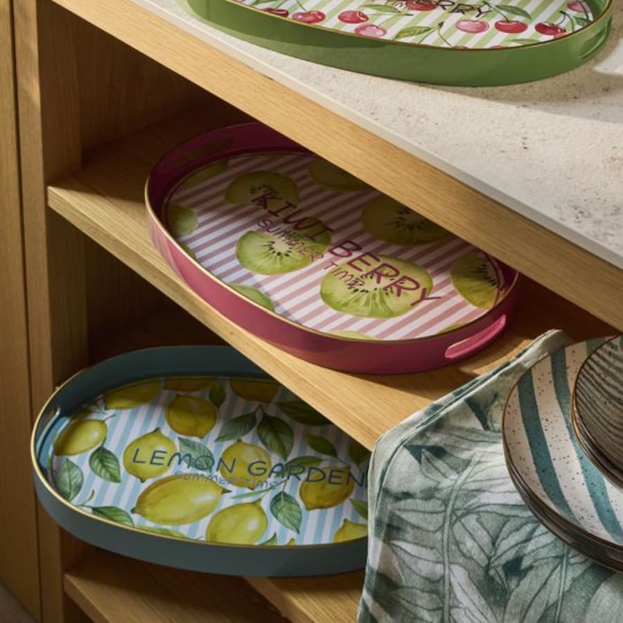 Табла за сервиране Tognana, Summer Time, овална, 44х30 cm, полипропилен, жълт, зелен