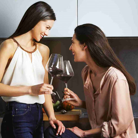 Комплект 2 кристални чаши за червено вино RCR Italy ARIA Trends A79, 790 мл, LUXION®