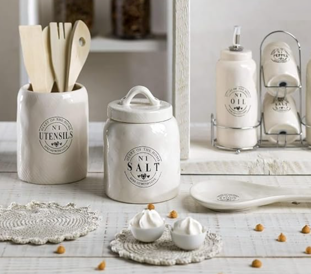 Поставка за прибори Tognana, Dolce Casa Countryside, 5 части, Керамика