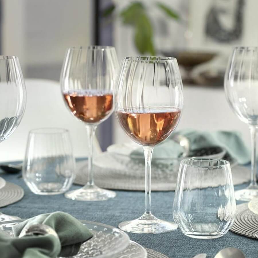 Комплект 6 кристални чаши за бяло вино RCR Italy OptiQ O45, 450 мл, LUXION®