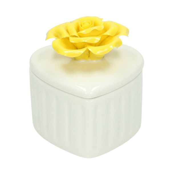Кутия сърце с роза Petit, Tognana, 10 см, Керамика