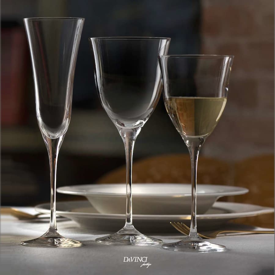 Комплект 6 кристални чаши за шампанско RCR Italy Sabina Fl, 170 мл, LUXION®