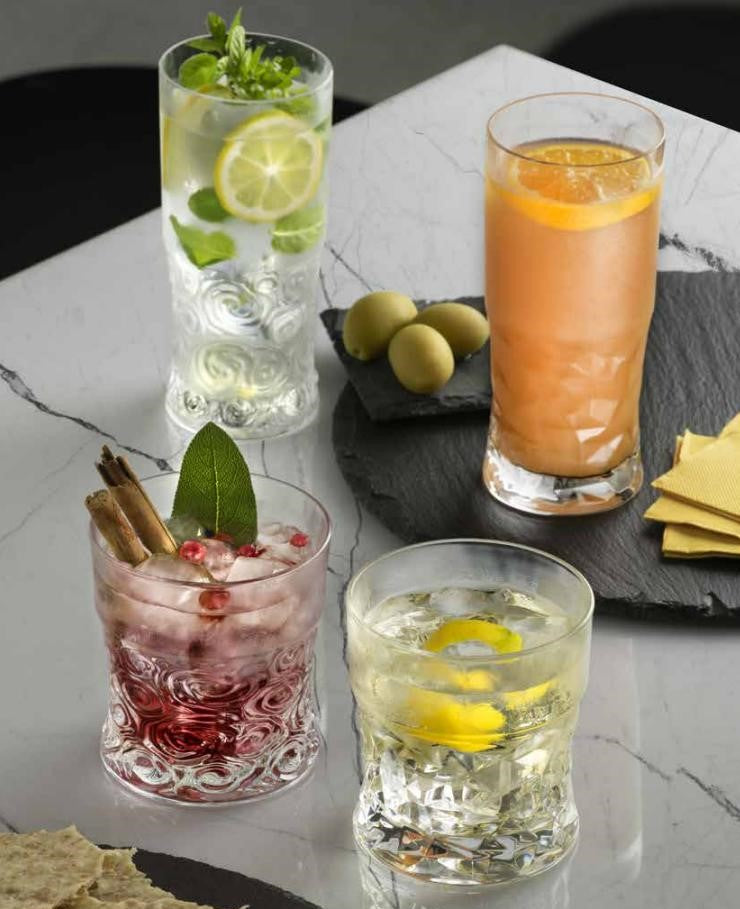 Комплект 6 кристални чаши за вода RCR Italy SOUND Soul Hb, 350 мл, LUXION®