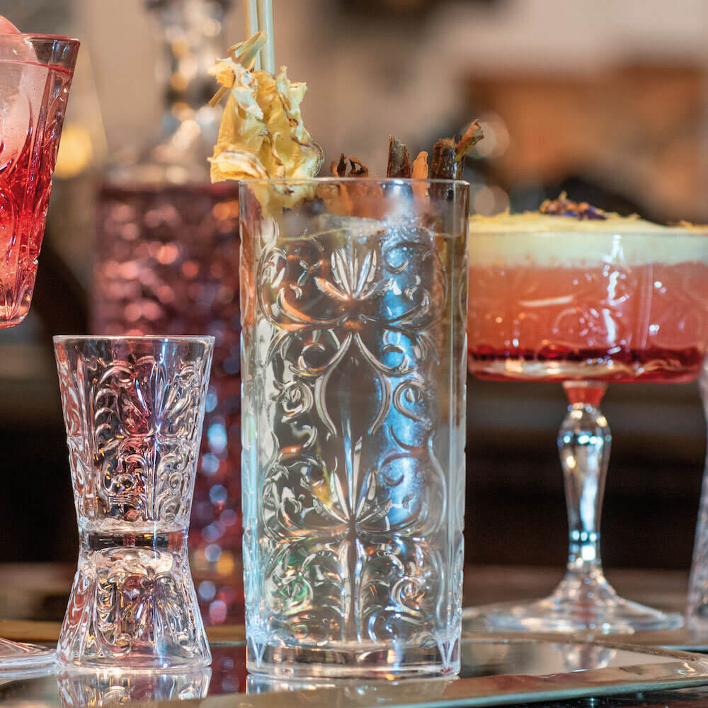 Комплект 6 кристални чаши за вино RCR Italy TATTOO, 290 мл, LUXION®