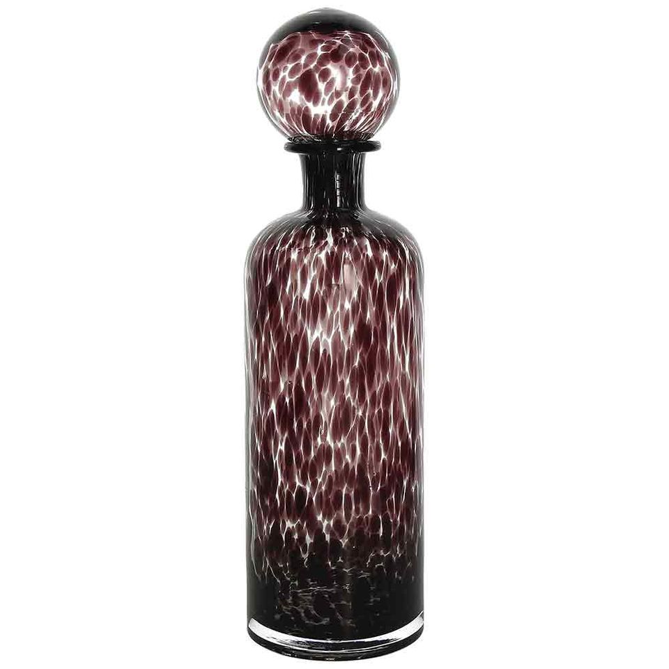 Bottle-shaped glass vase with stopper Design PLANET, Tognana, 39 cm