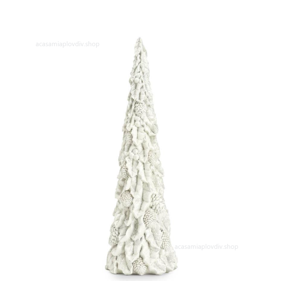 Коледно дърво Fade, PINE TREE, 39 см, резина, бял