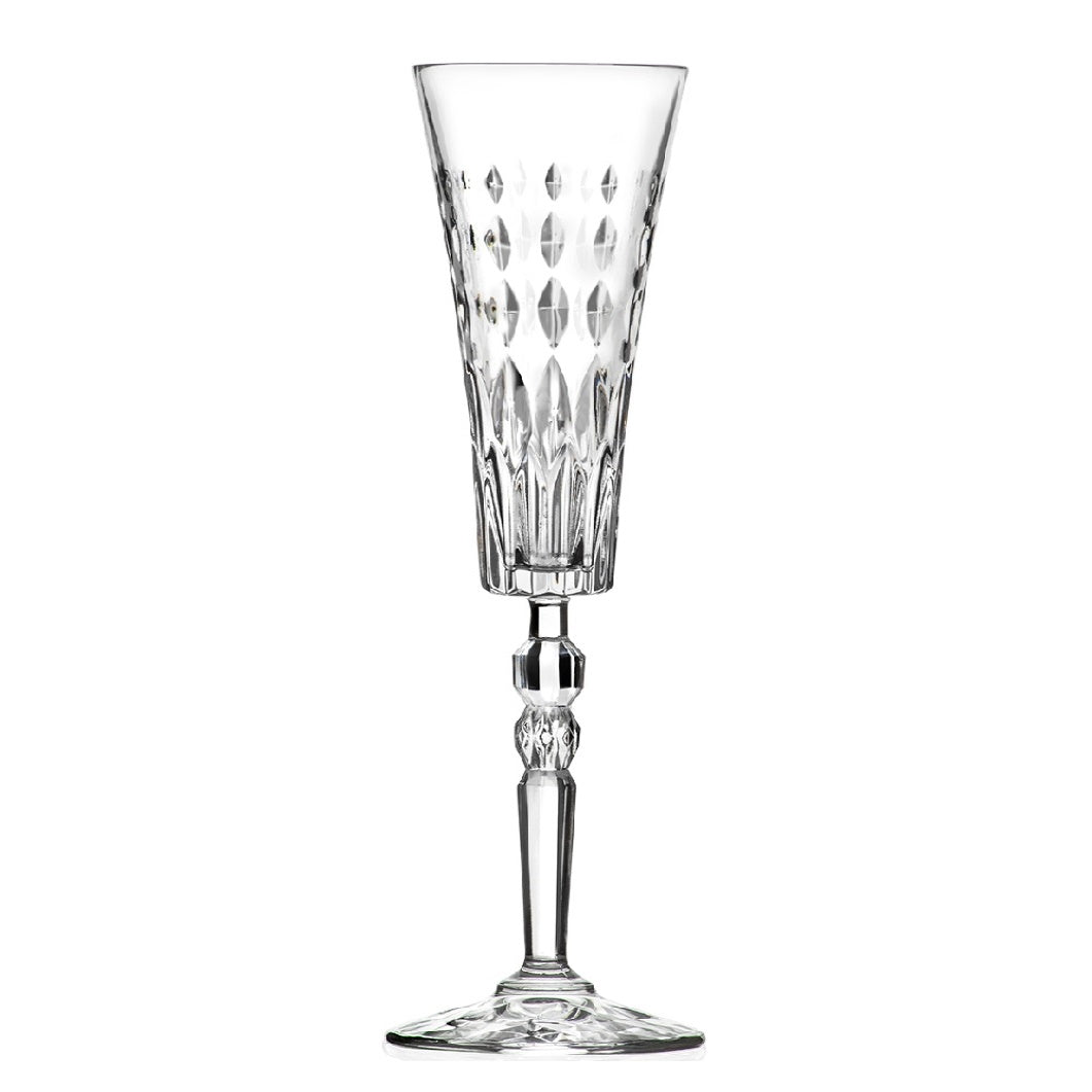 Set of 6 pcs. crystal champagne glasses MARILYN Fl, RCR, 170 ml