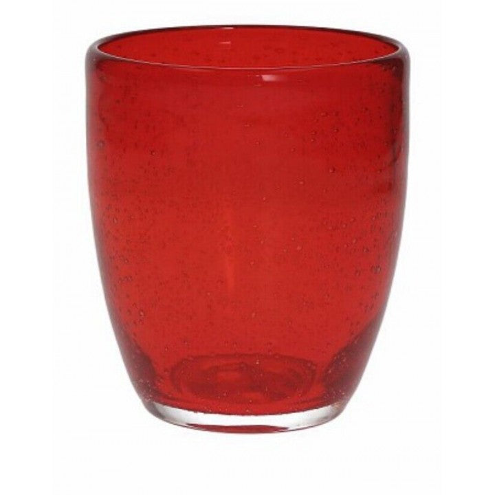Комплект 6 бр. чаши за вода Tognana, BUBBLES, стъкло, червен