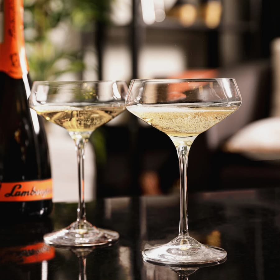 Комплект 2 кристални чаши за шампанско RCR Italy ARIA Trends CH, 330 мл, LUXION®