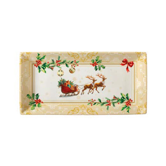 Поднос правоъгълен Fade Agrifoglio, Порцелан