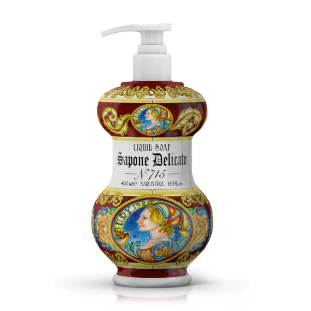 Деликатен сапун Domina 715 от Rudy Profumi флакон от 400 мл с дозатор. Течен сапун за измиване на ръце и лице.