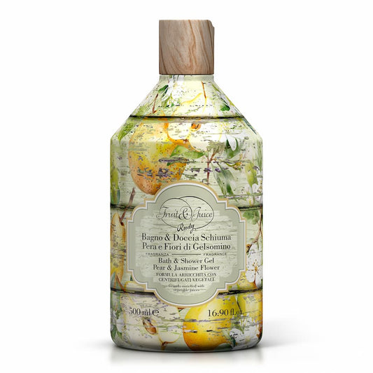 Хидратиращ Душ гел Rudy Profumi, Fruit & Juice, 500 мл, Круша и Цвят от Жасмин
