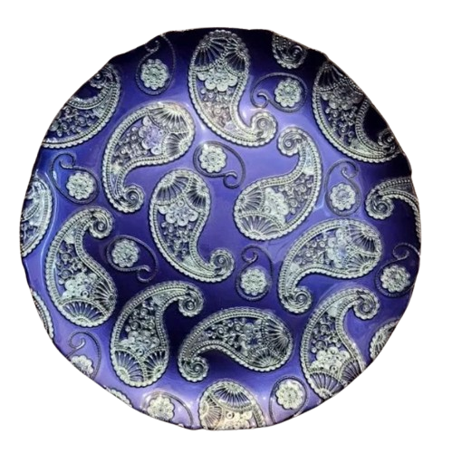 Декоративен поднос Tognana, Galassia Cachemire, 33 cm, Стъкло, Син