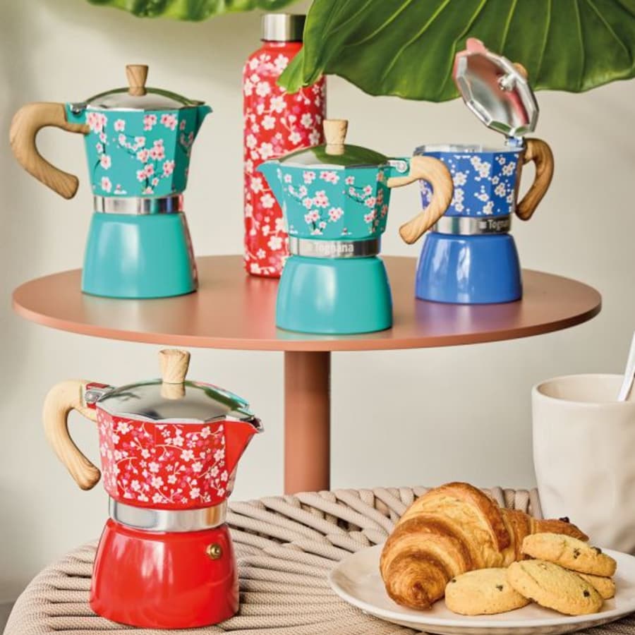 Кафеварка мока Tognana, Japan, 6 чаши, алуминий, син