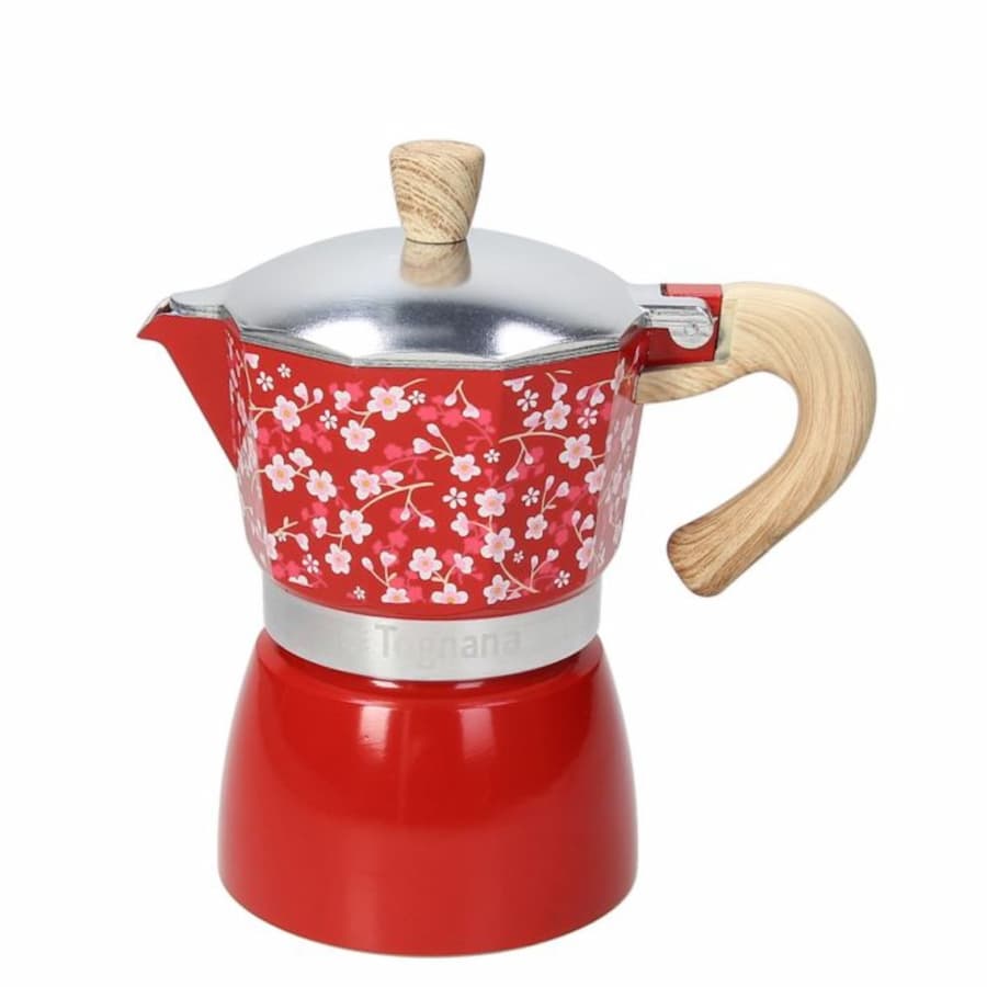 Кафеварка мока Tognana, Japan, 3 чаши, алуминий, червен