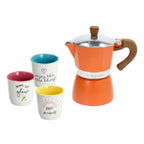 Комплект 4 части Tognana Color Block, Кафеварка + 3 чаши за кафе