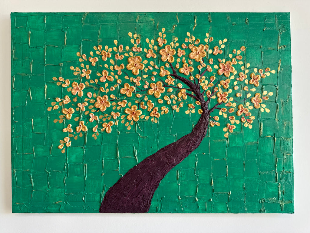 Картина "L'albero della vita", A Casa Mia, 70x50 см, акрил/гипс, живопис