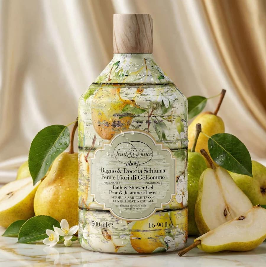 Хидратиращ Душ гел Rudy Profumi, Fruit & Juice, 500 мл, Круша и Цвят от Жасмин