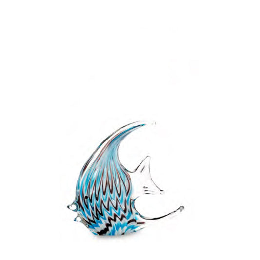 Декорация рибка Fade Fantasy Glass, 15 см, Стъкло, син и черен