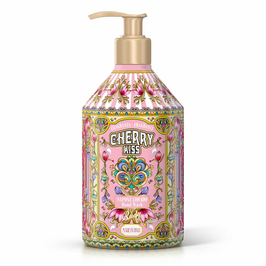 Ароматен Течен сапун Rudy Profumi, Le Maioliche Gourmand Cherry KISS, 500 мл, Череша