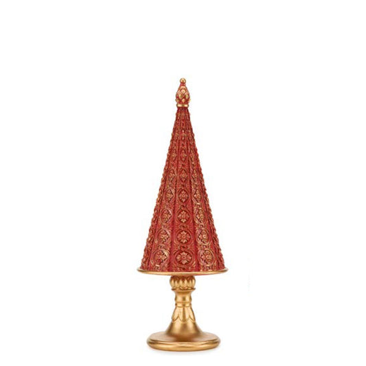 Коледна елха Fade Magic wood, 32 см, Полирезина, Червен