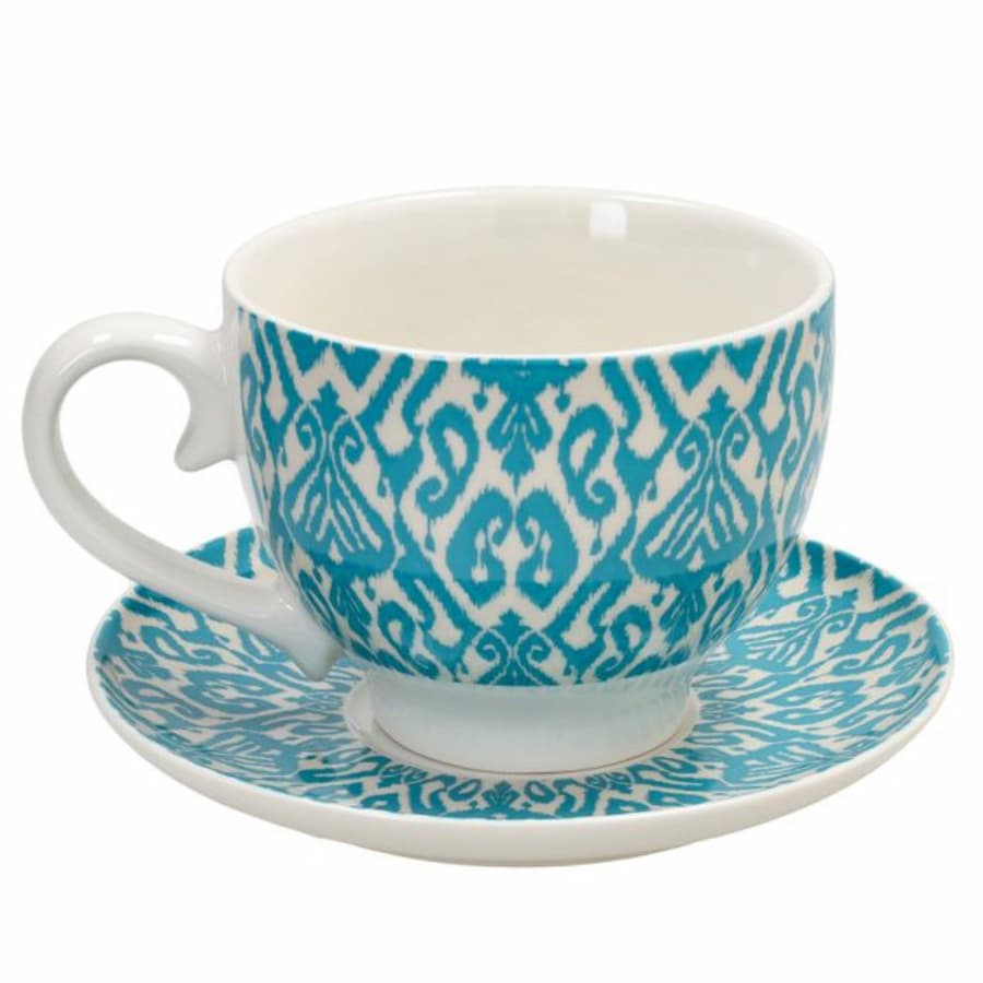 Чаша за закуска Tognana, Milk & Ikat, 480 мл, Порцелан, Син