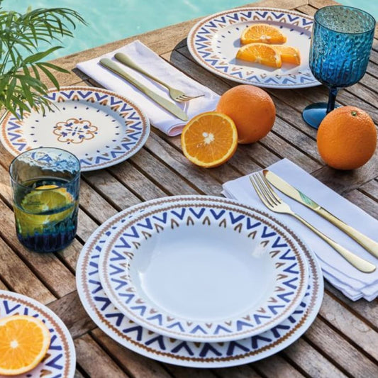 Сервиз съдове за хранене Tognana, Oliva Bianco + Madison, 18 части, Порцелан