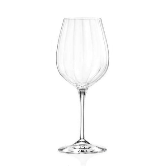 Комплект 6 кристални чаши за бяло вино RCR Italy OptiQ O45, 450 мл, LUXION®