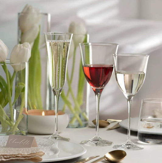 Комплект 6 кристални чаши за бяло вино RCR Italy Sabina C3, 240 мл, LUXION®