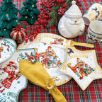 Кутия Fade Santa Claus, 17 см, Порцелан, Червен