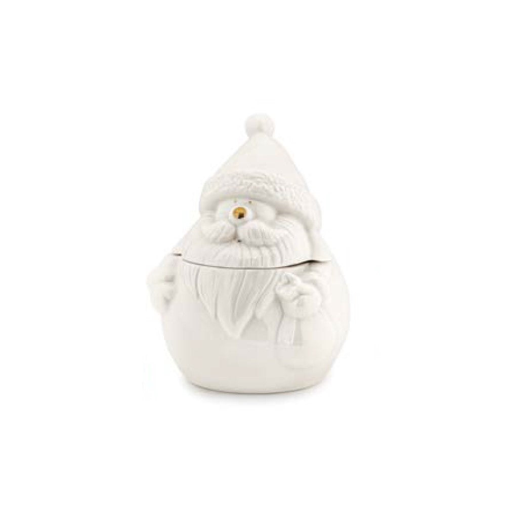Кутия Fade Santa Claus, 17 см, Порцелан,  Бял