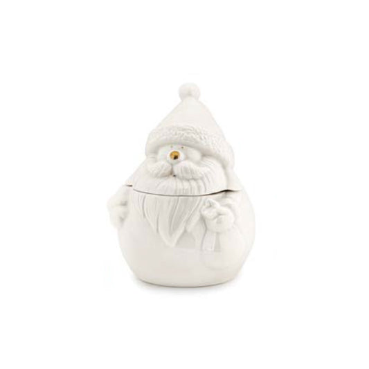 Кутия Fade Santa Claus, 17 см, Порцелан,  Бял