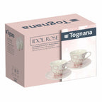 Комплект 2 чаши за чай Tognana, IRIS IDOL, 220 мл, розов, порцелан