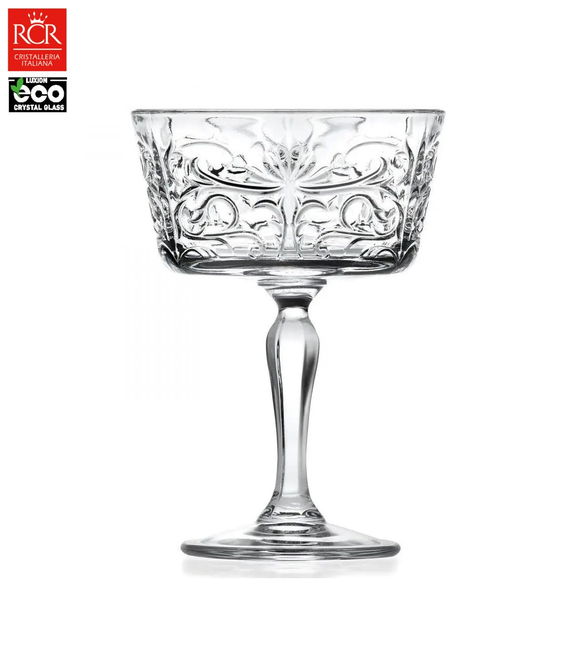 Set of 6 pcs. TATOO crystal champagne glasses, RCR, 270 ml