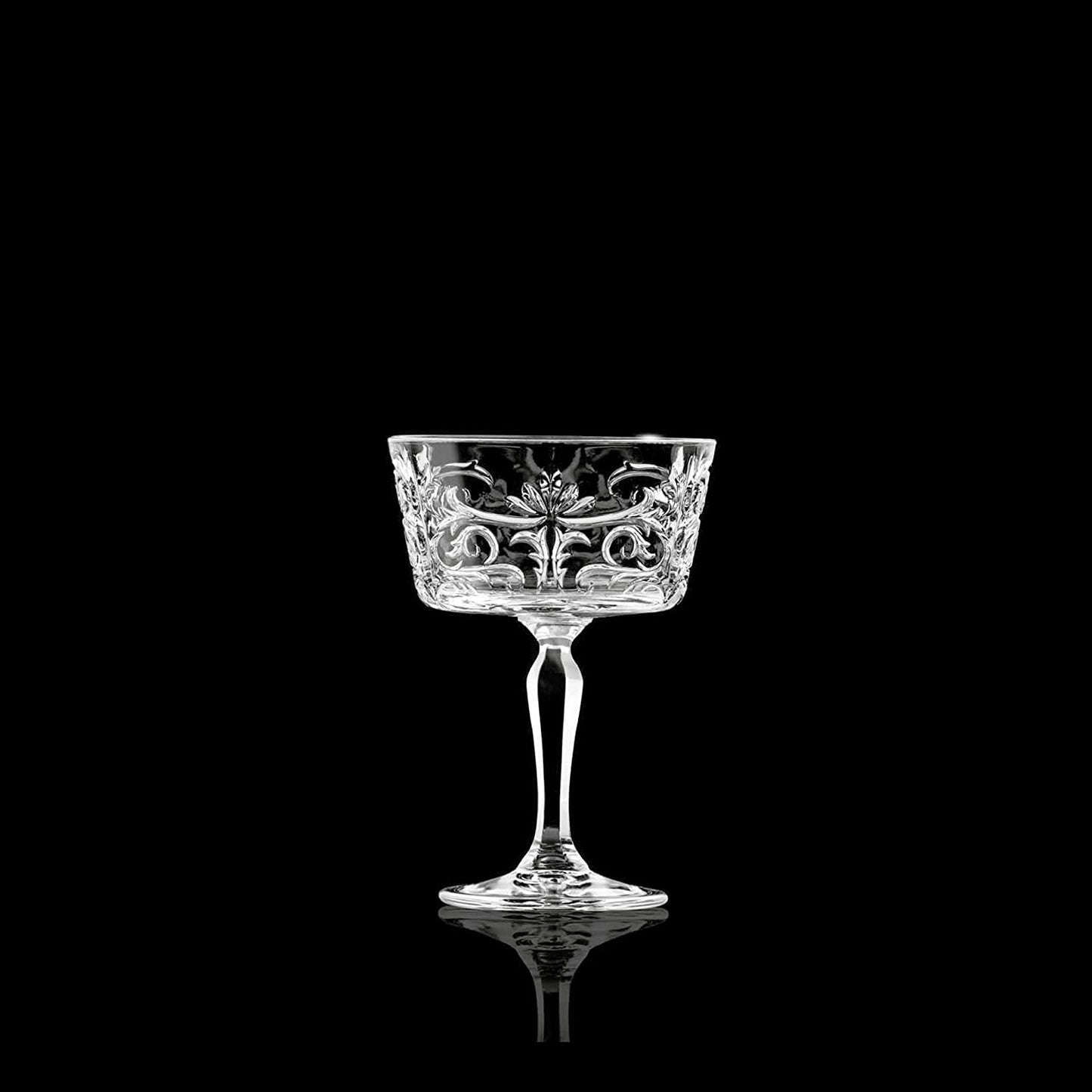 Set of 6 pcs. TATOO crystal champagne glasses, RCR, 270 ml