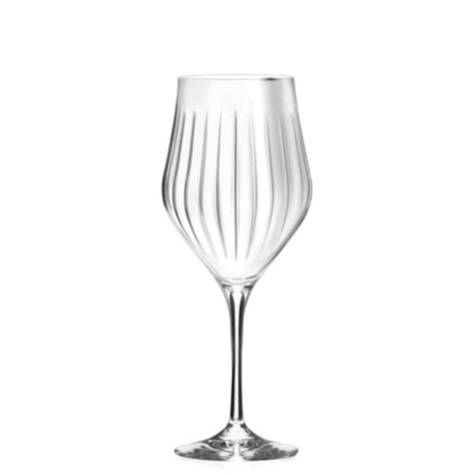 Комплект 6 кристални чаши за бяло вино RCR Italy Timeless T45, 450 мл, LUXION®