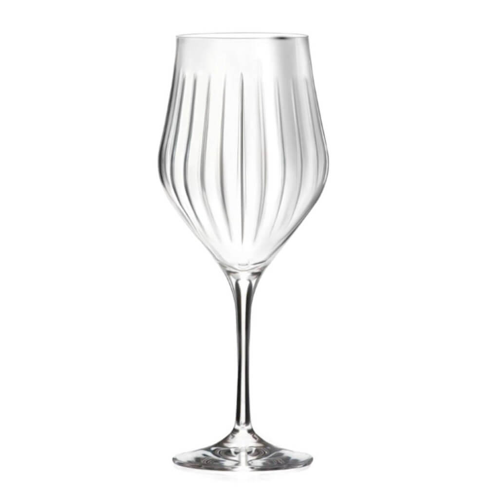 Комплект 6 кристални чаши за червено вино RCR Italy Timeless T65, 650 мл, LUXION®