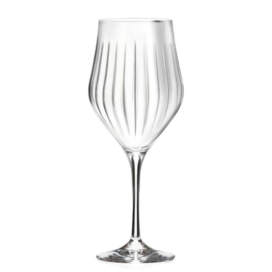 Комплект 6 кристални чаши за червено вино RCR Italy Timeless T65, 650 мл, LUXION®