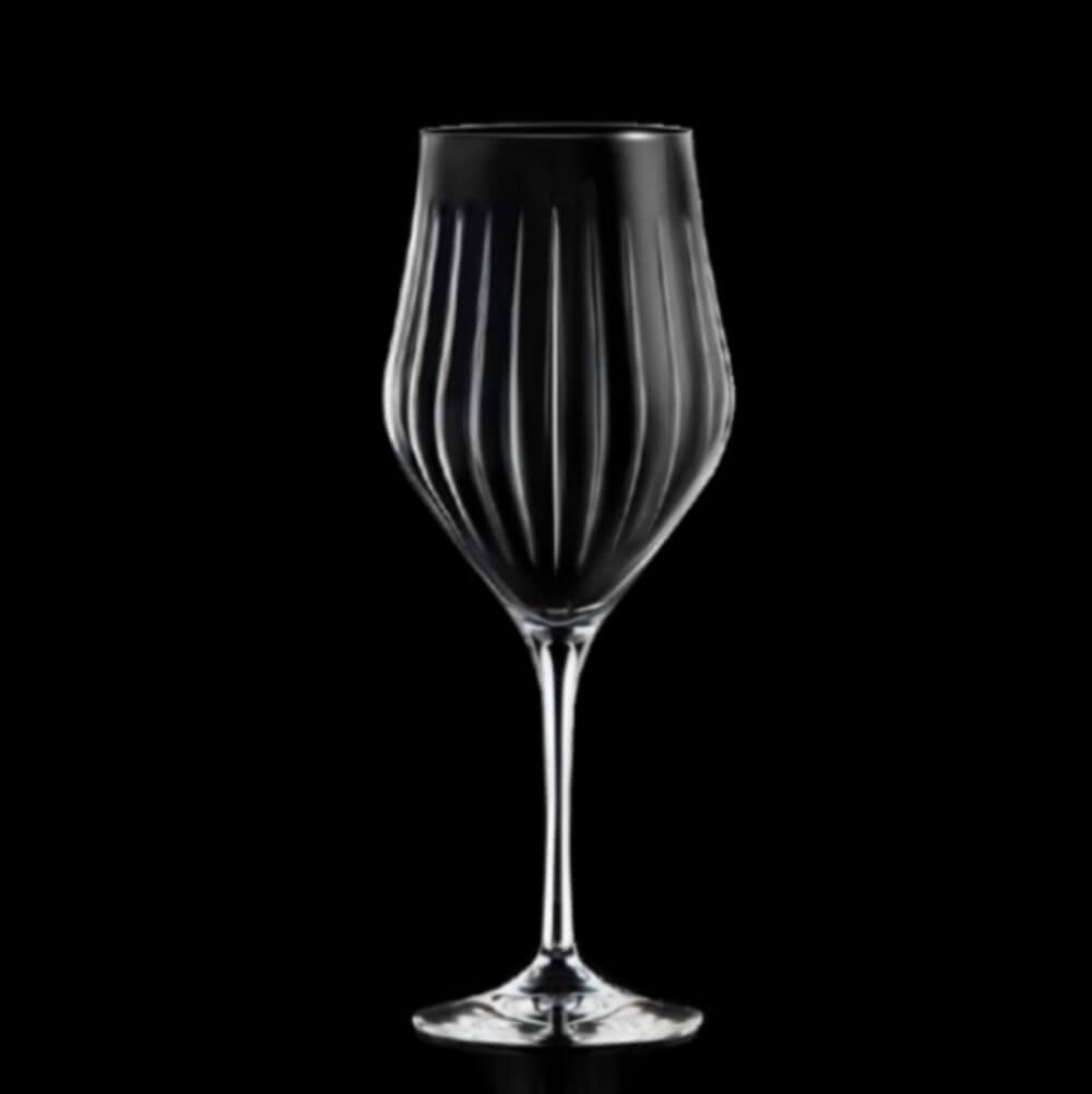 Комплект 6 кристални чаши за червено вино RCR Italy Timeless T65, 650 мл, LUXION®