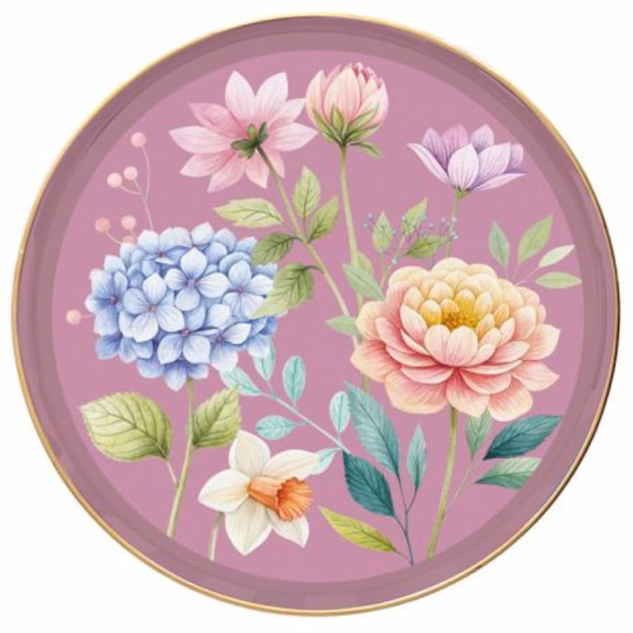 Табла за сервиране Tognana, Summer Time, Hortensie, кръгла, 38 cm, полипропилен