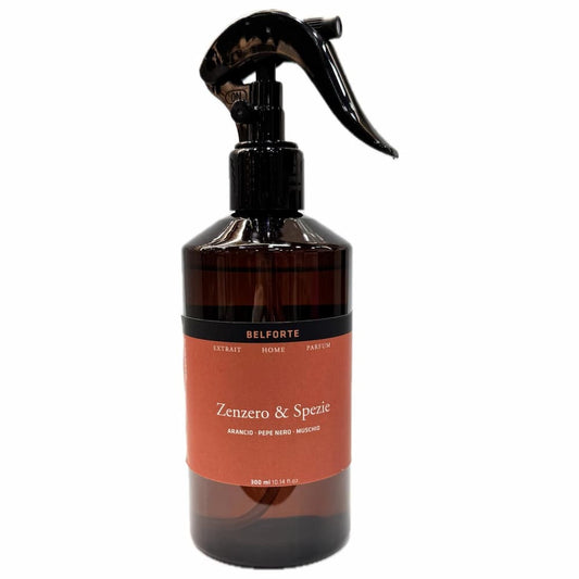 Ароматизатор спрей Belforte Extrait Home Parfum Zenzero e Spezie 300мл с аромат на джинджифил и подправки, луксозен италиански парфюм за дома