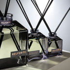 Дифузер с пръчици BELFORTE, Zenzero & Spezie, дълготраен, с висока концентрация на парфюм, с нотки на Портокал, Червен пипер, Мускус