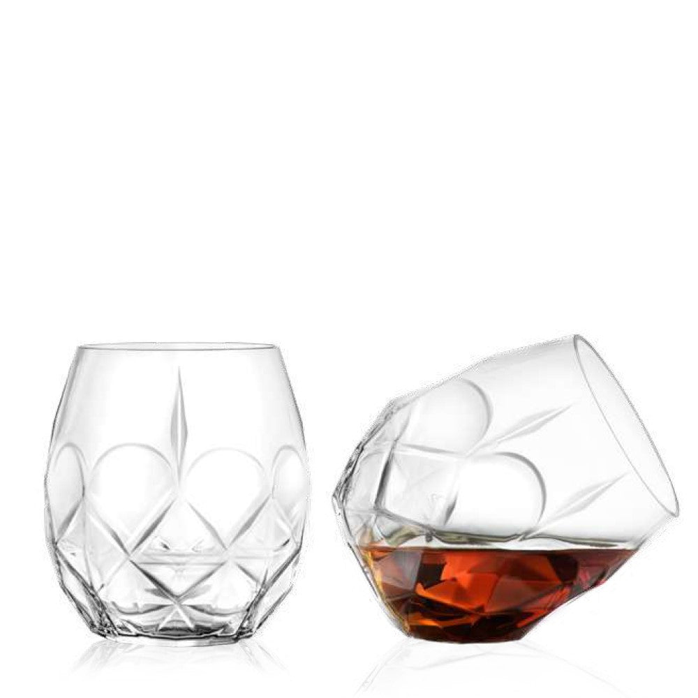 Елегантни кристални чаши Alkemist Dof RCR Italy, подходящи за вода, уиски, коктейли. Италиански дизайн и качество.