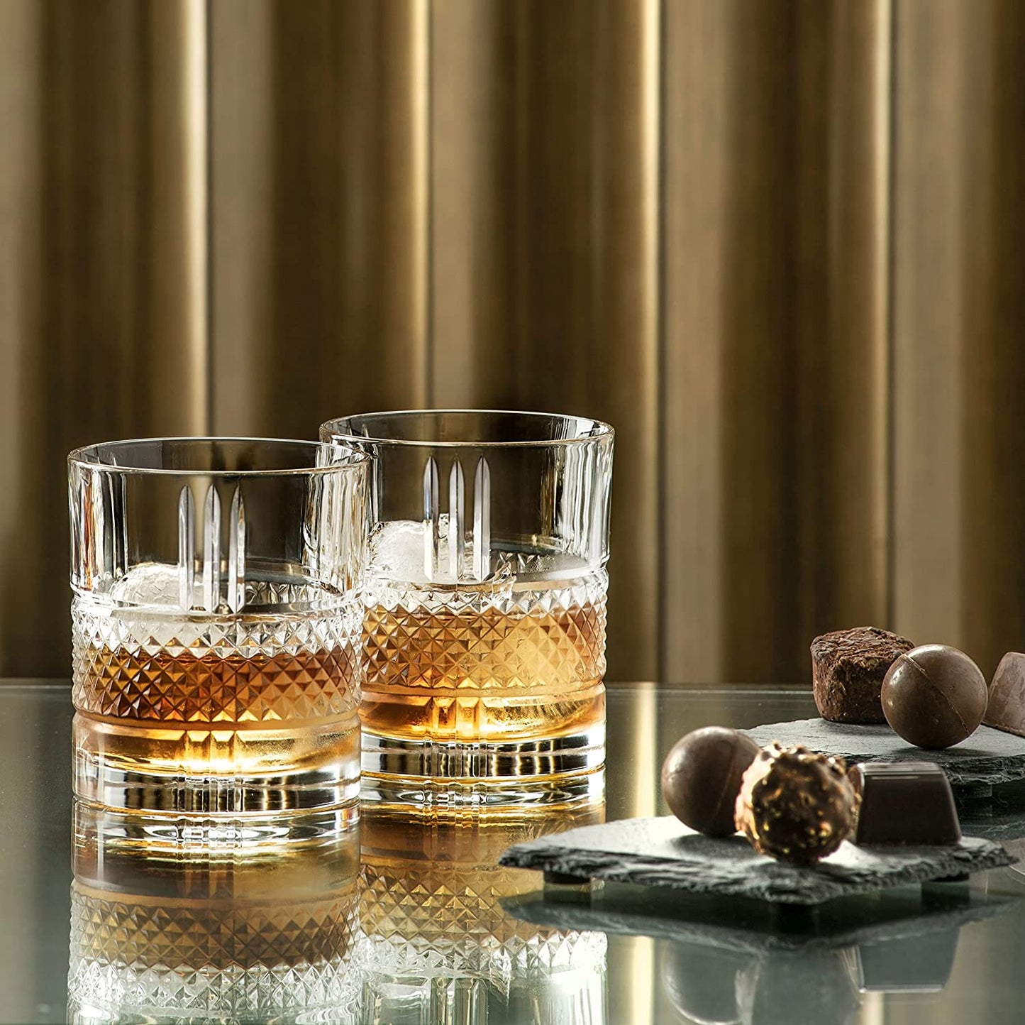 Set of 6 pcs. crystal glasses for whiskey/cocktails BRILLANTE Dof, RCR, 340 ml