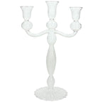 Свещник, 3 гнезда, Tognana, Galassia Classy, Стъкло, Прозрачен, 29 см
